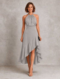 Chloe | Halter Ruffle Hem Detail
