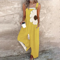 Comfortable Printed Overalls Back