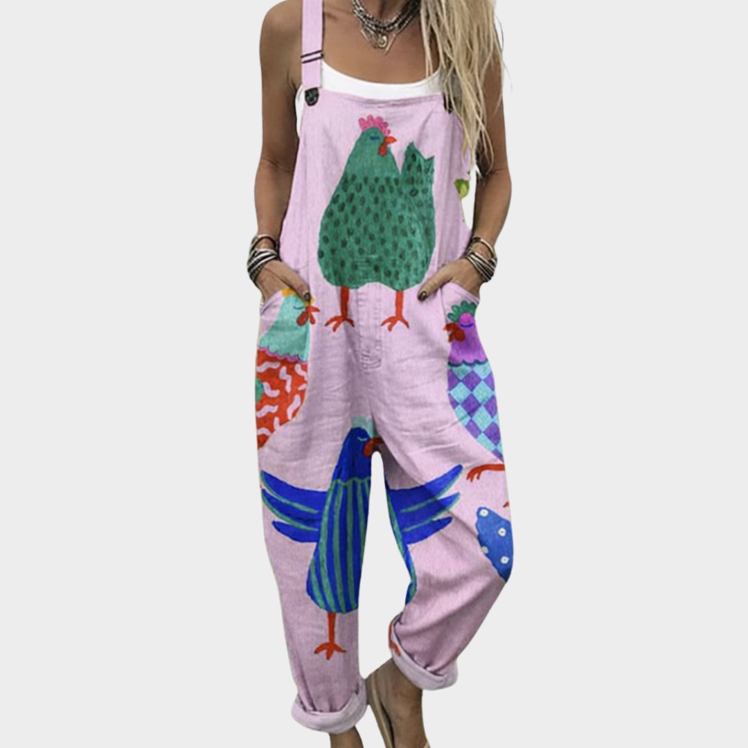 Comfortable Printed Overalls Hero