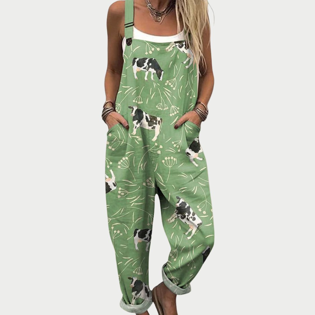 Comfortable Printed Overalls Hero