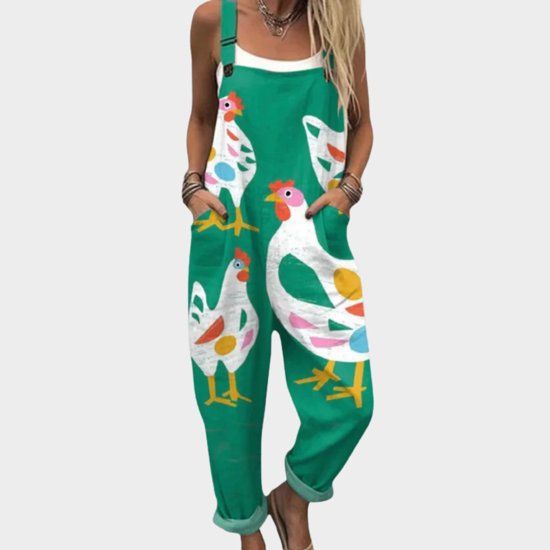 Comfortable Printed Overalls Hero