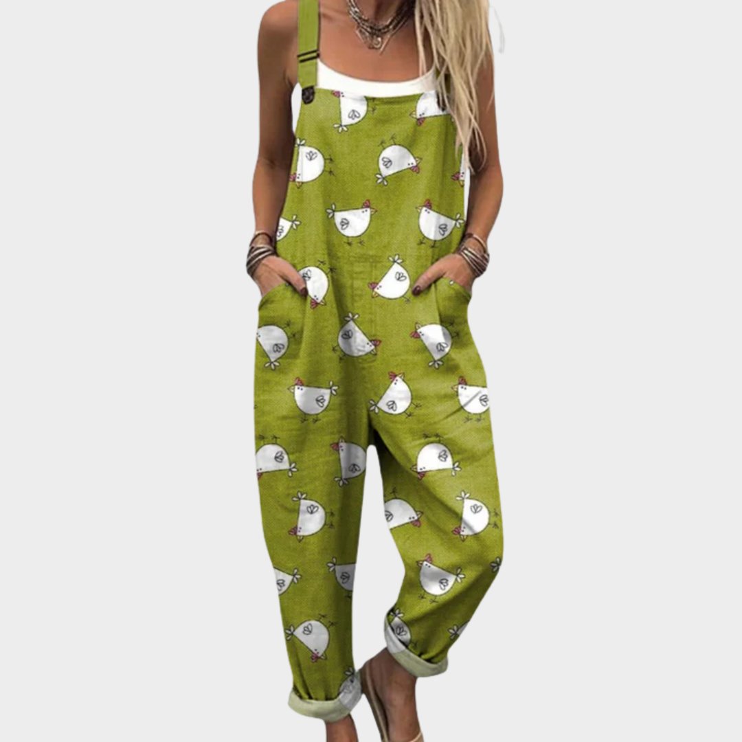 Comfortable Printed Overalls Hero