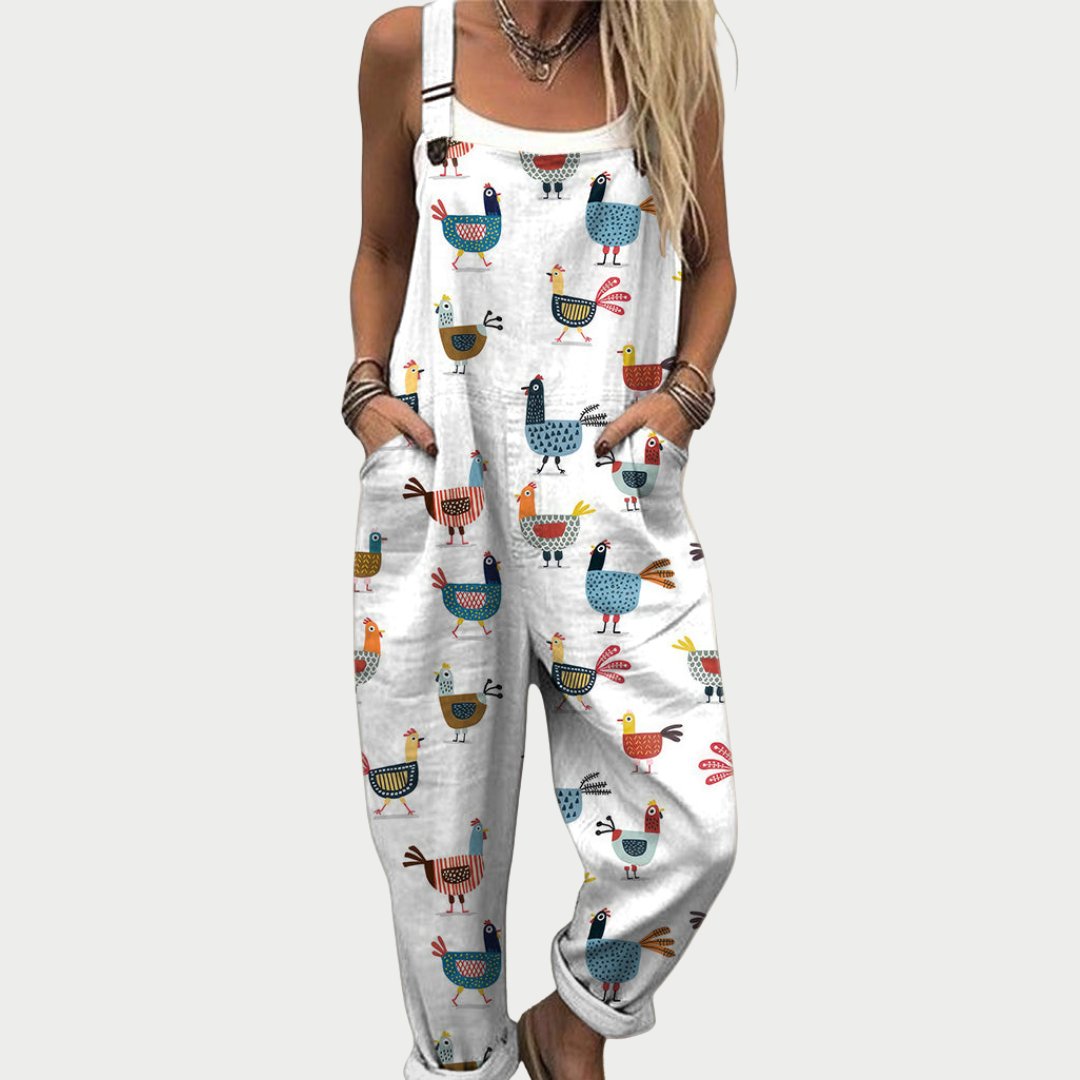 Comfortable Printed Overalls Hero