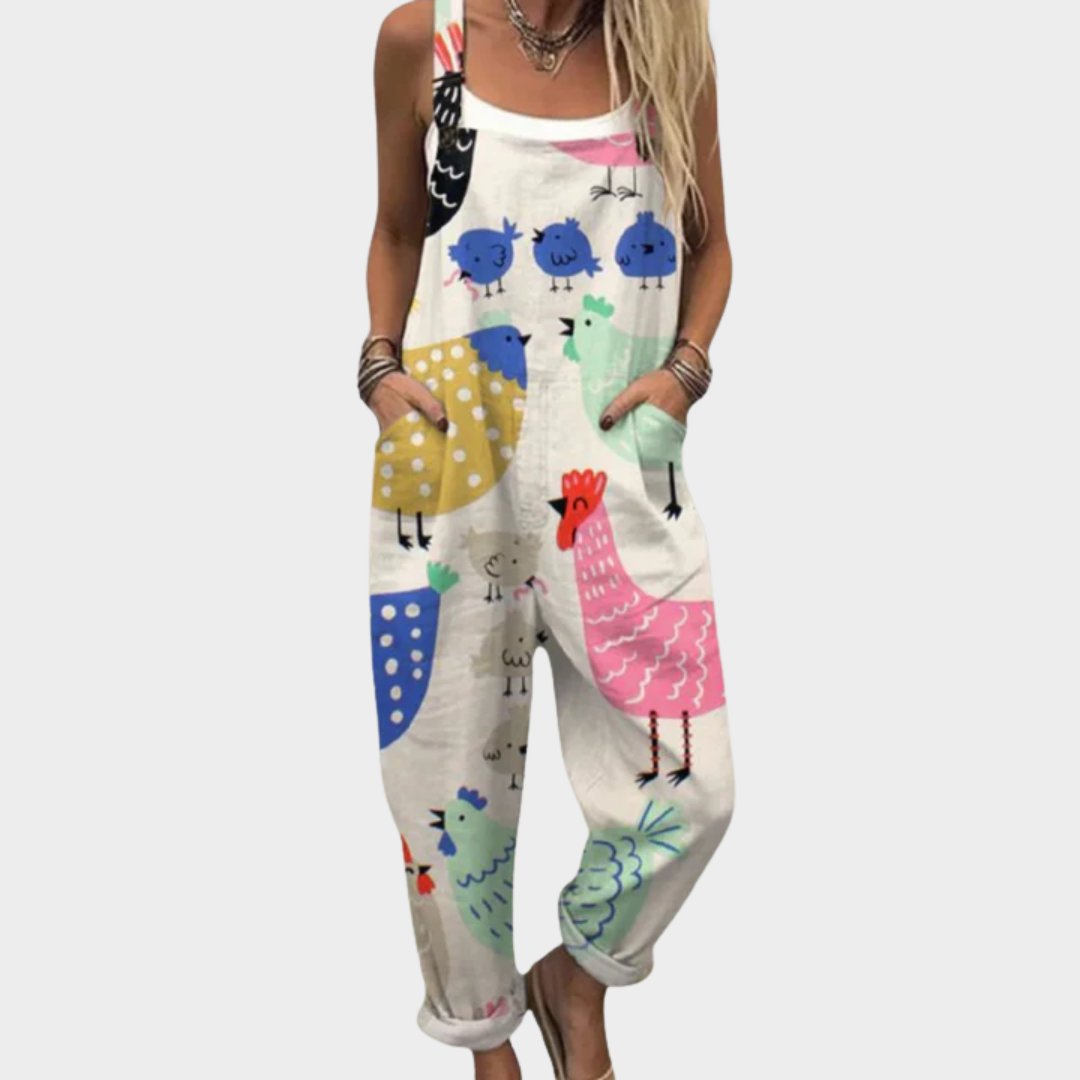 Comfortable Printed Overalls Hero