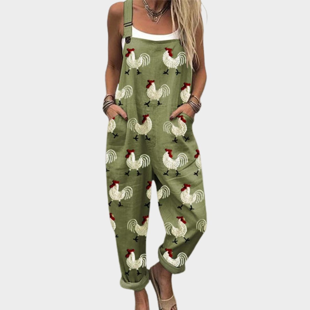 Comfortable Printed Overalls Hero