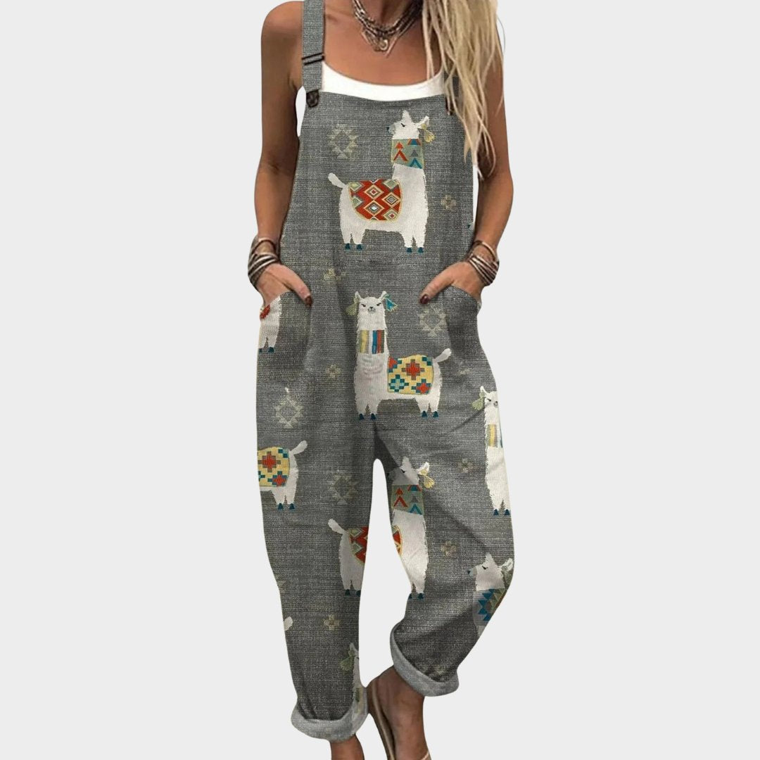 Comfortable Printed Overalls Hero