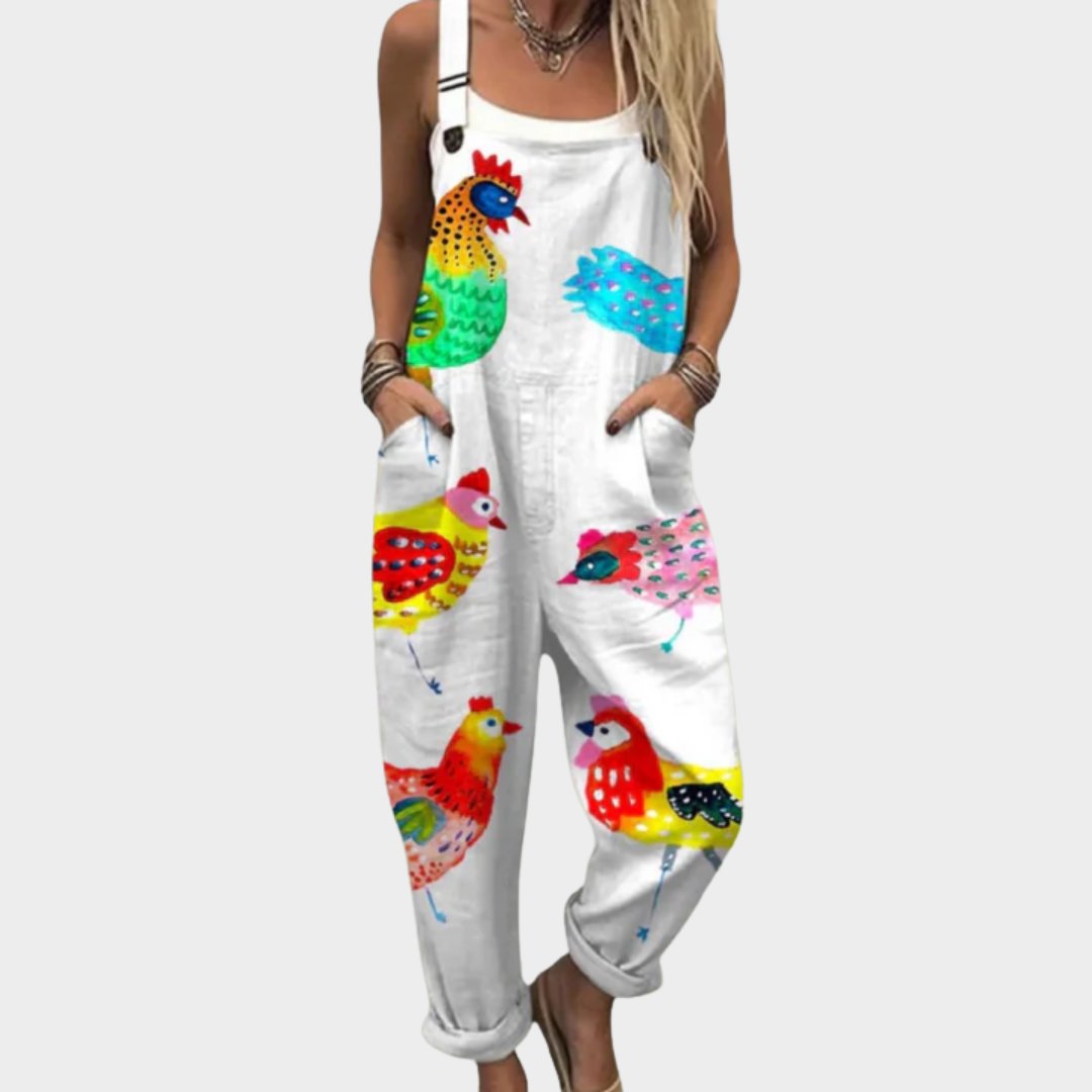 Comfortable Printed Overalls Hero