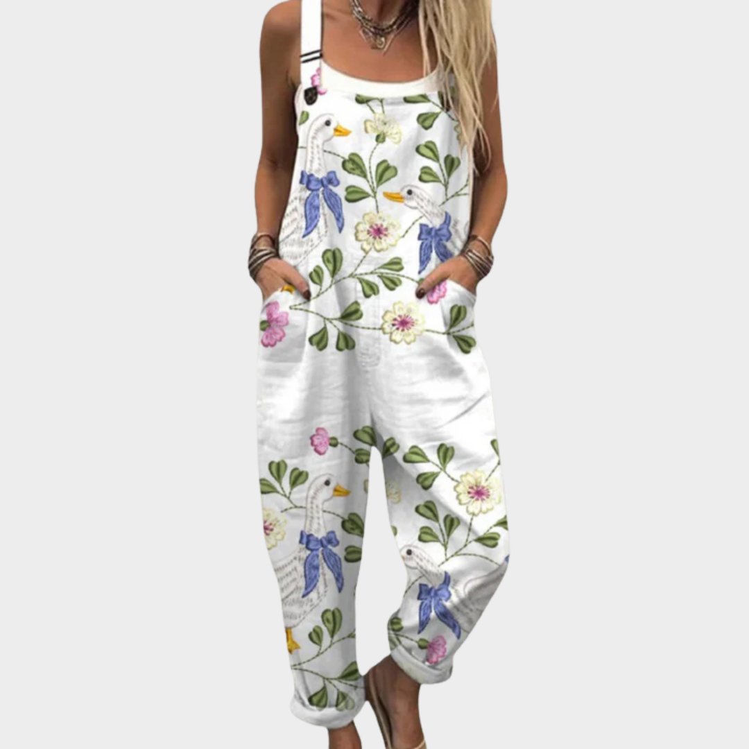 Comfortable Printed Overalls Hero