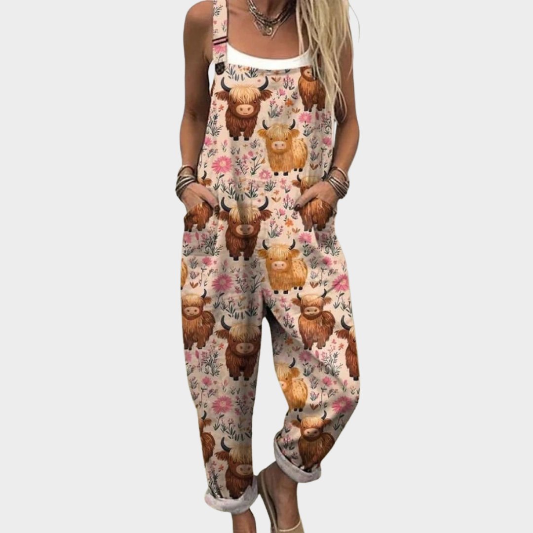 Comfortable Printed Overalls Hero
