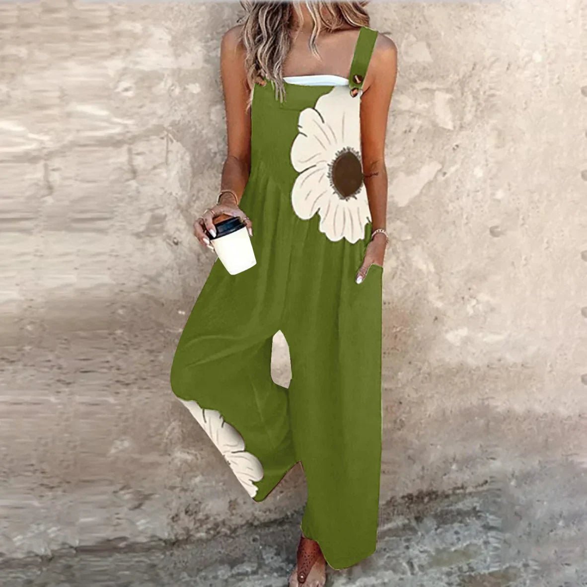 Comfortable Printed Overalls Lifestyle