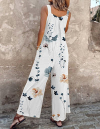 Comfortable Printed Overalls Side