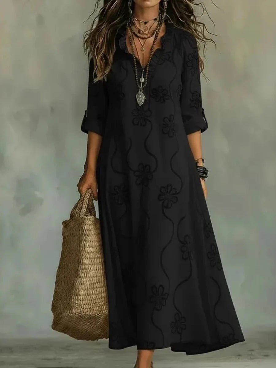Daisy | Embroidered Maxi Dress Front