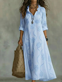 Daisy | Embroidered Maxi Dress Side