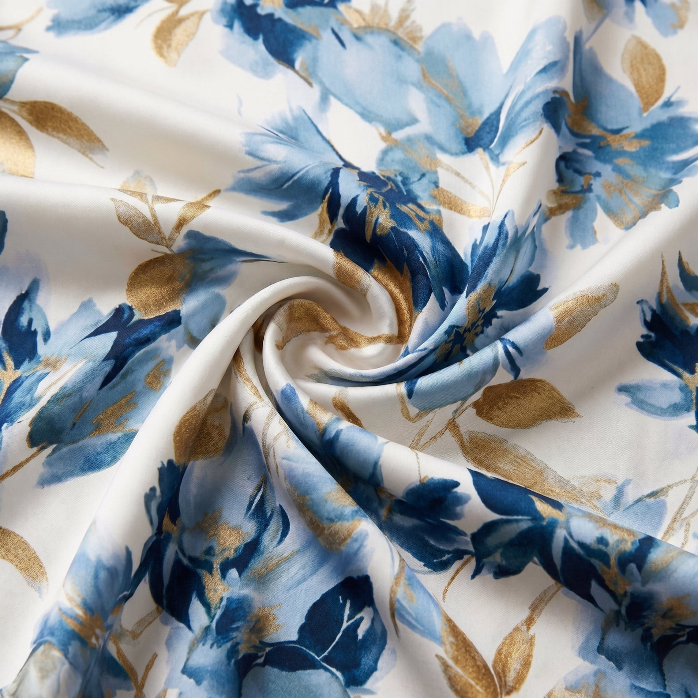 Elara | Floral Wrap Waist Midi Dress Detail