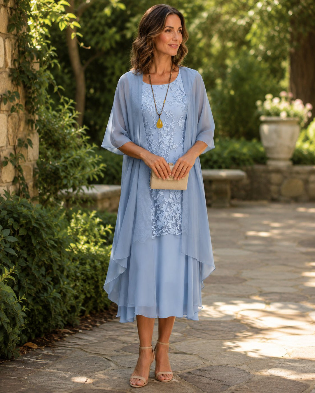 Eleanor | Elegant Chiffon Two-Piece Dress Hero