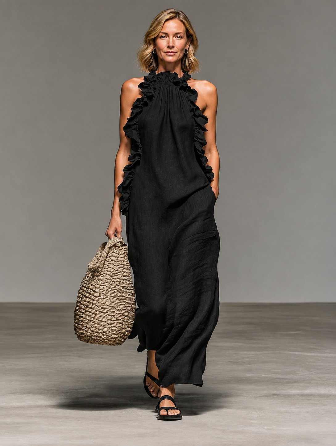 Emma | Soft Ruffle Maxi Back