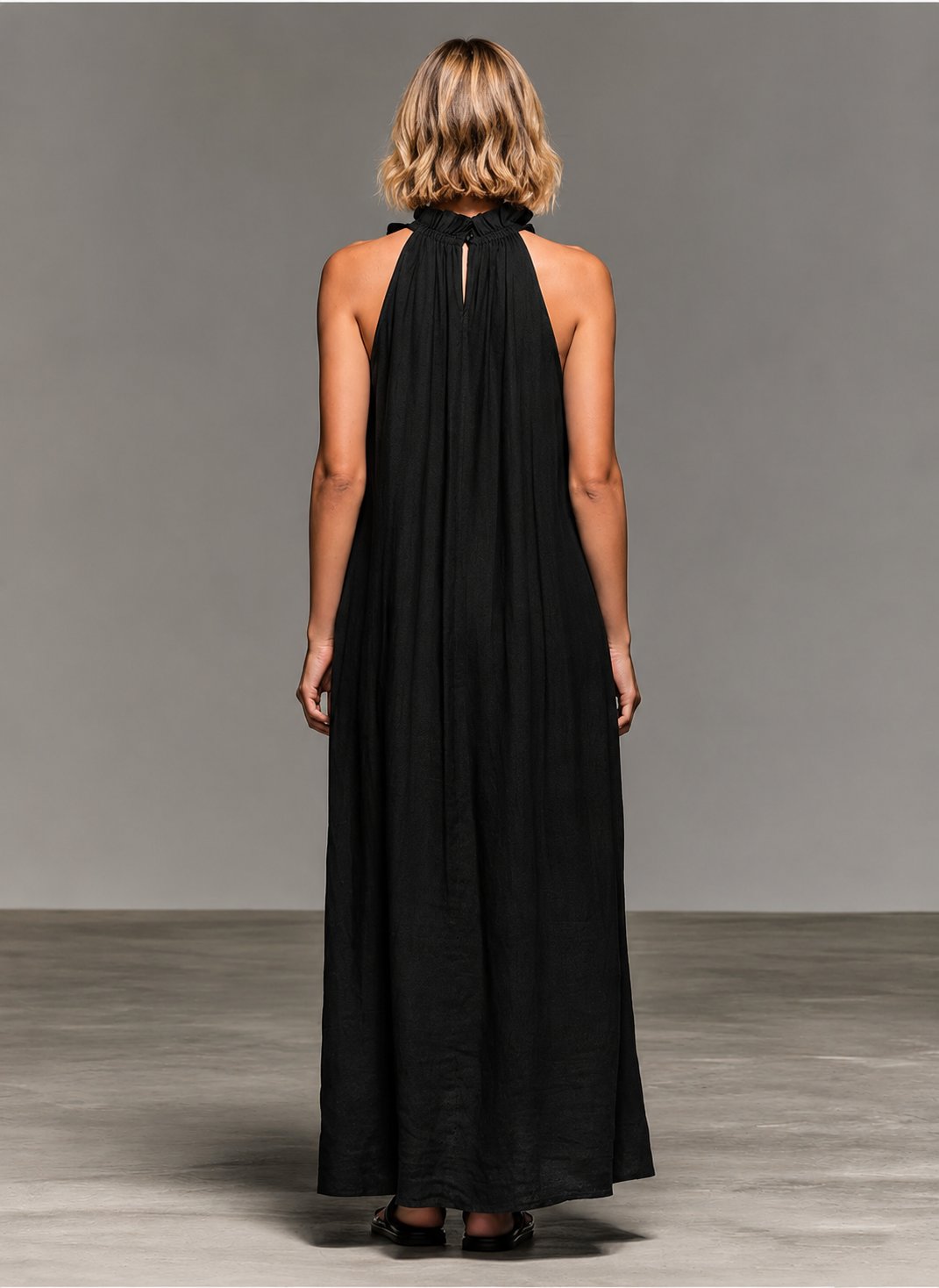 Emma | Soft Ruffle Maxi Close Up