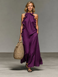 Emma | Soft Ruffle Maxi Side
