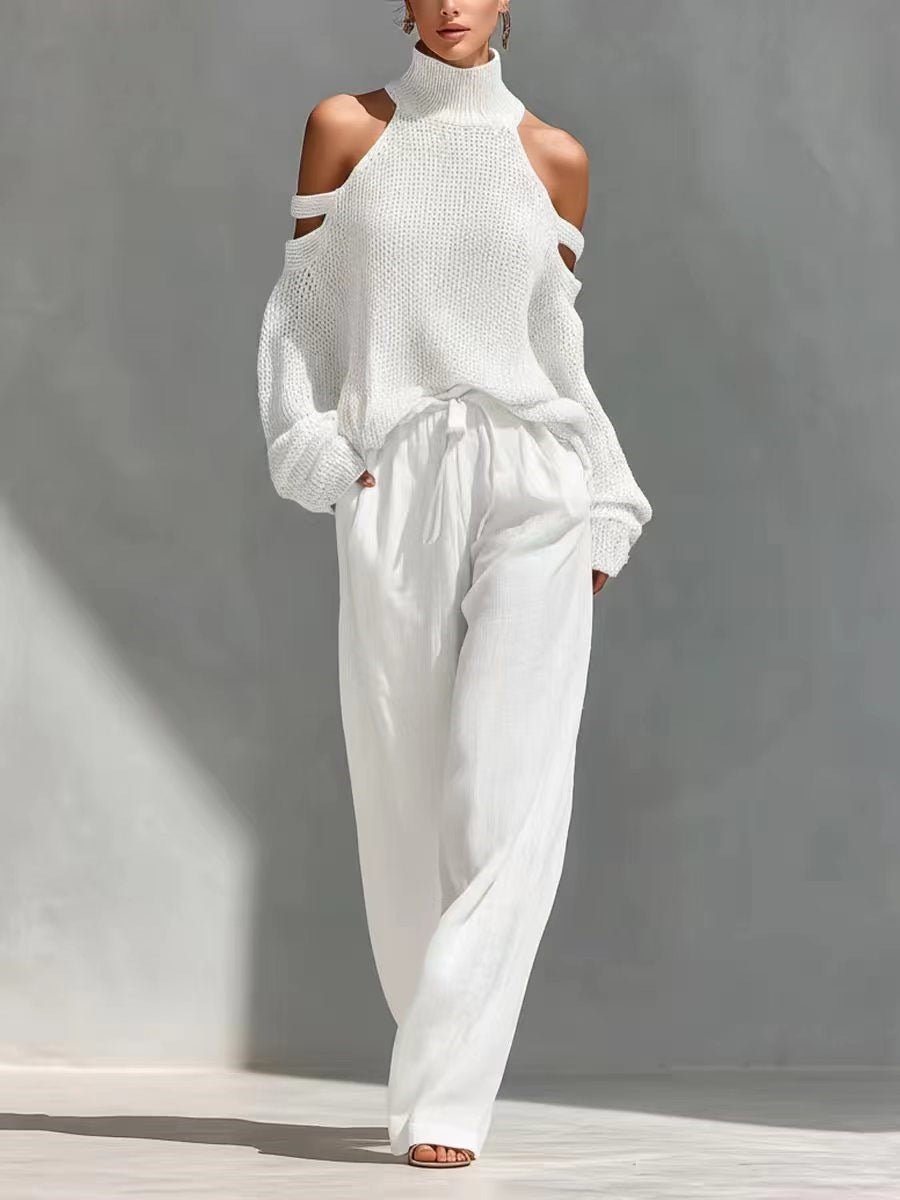 Fashion Knit and Linen Set Detail