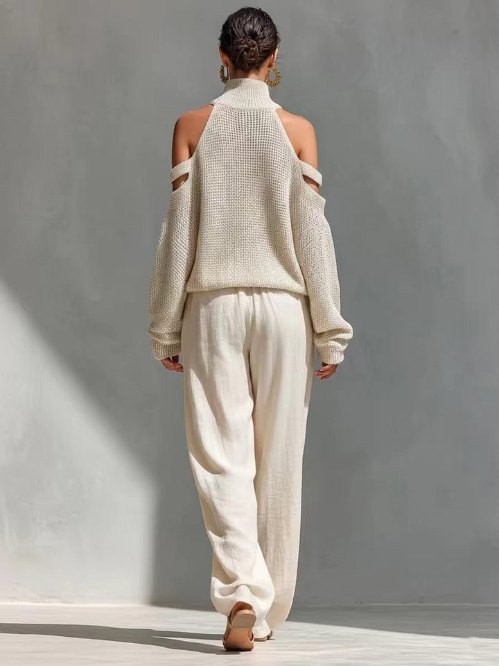 Fashion Knit and Linen Set Side