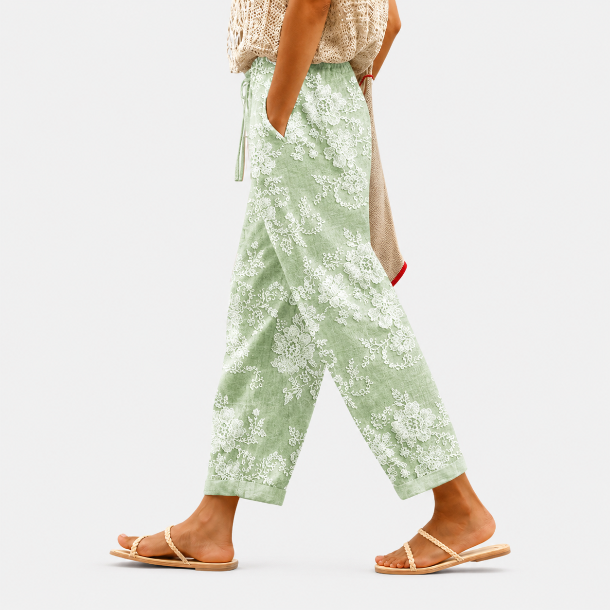 Sage Blossom Comfort Pants
