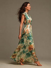 Grace | Painted Tropical Chiffon Front