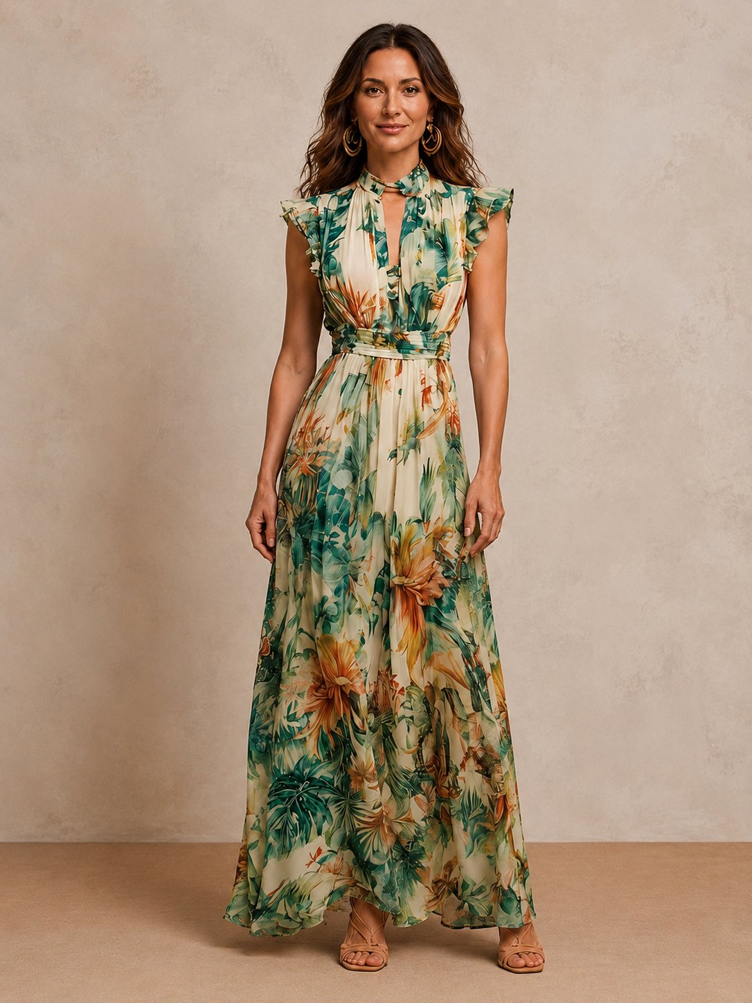 Grace | Painted Tropical Chiffon Hero