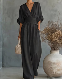 Grace | Wrap-Front Jumpsuit Detail