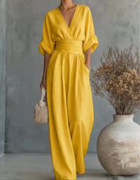 Grace | Wrap-Front Jumpsuit Front