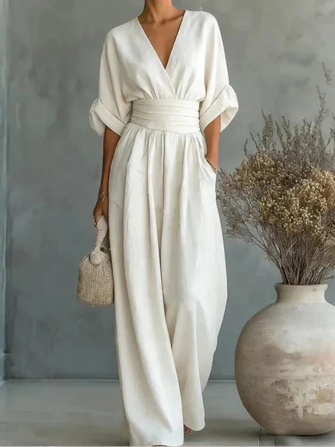 Grace | Wrap-Front Jumpsuit Hero