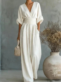 Grace | Wrap-Front Jumpsuit Hero