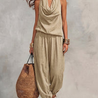 Harper | Cowl-Neck Halter Two-Piece Set Angle