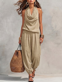 Harper | Cowl-Neck Halter Two-Piece Set Front