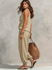 Harper | Cowl-Neck Halter Two-Piece Set Side