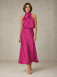 Harper | Halter Satin Evening Angle