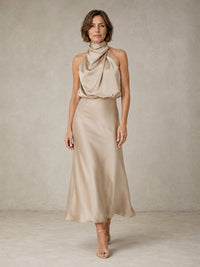 Harper | Halter Satin Evening Back
