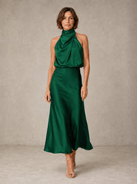 Harper | Halter Satin Evening Full