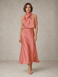 Harper | Halter Satin Evening Side