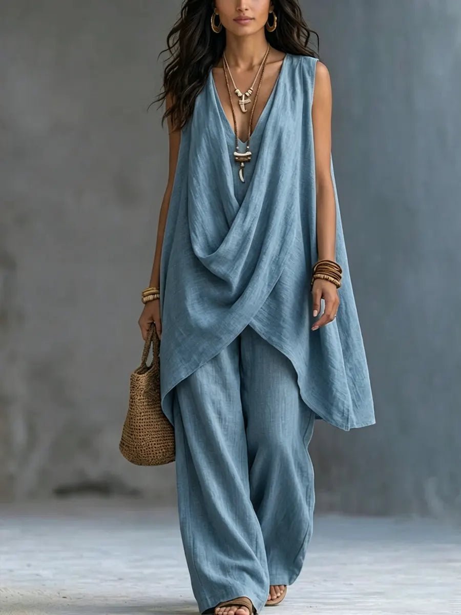 Helena | Draped Two-Piece Set Detail