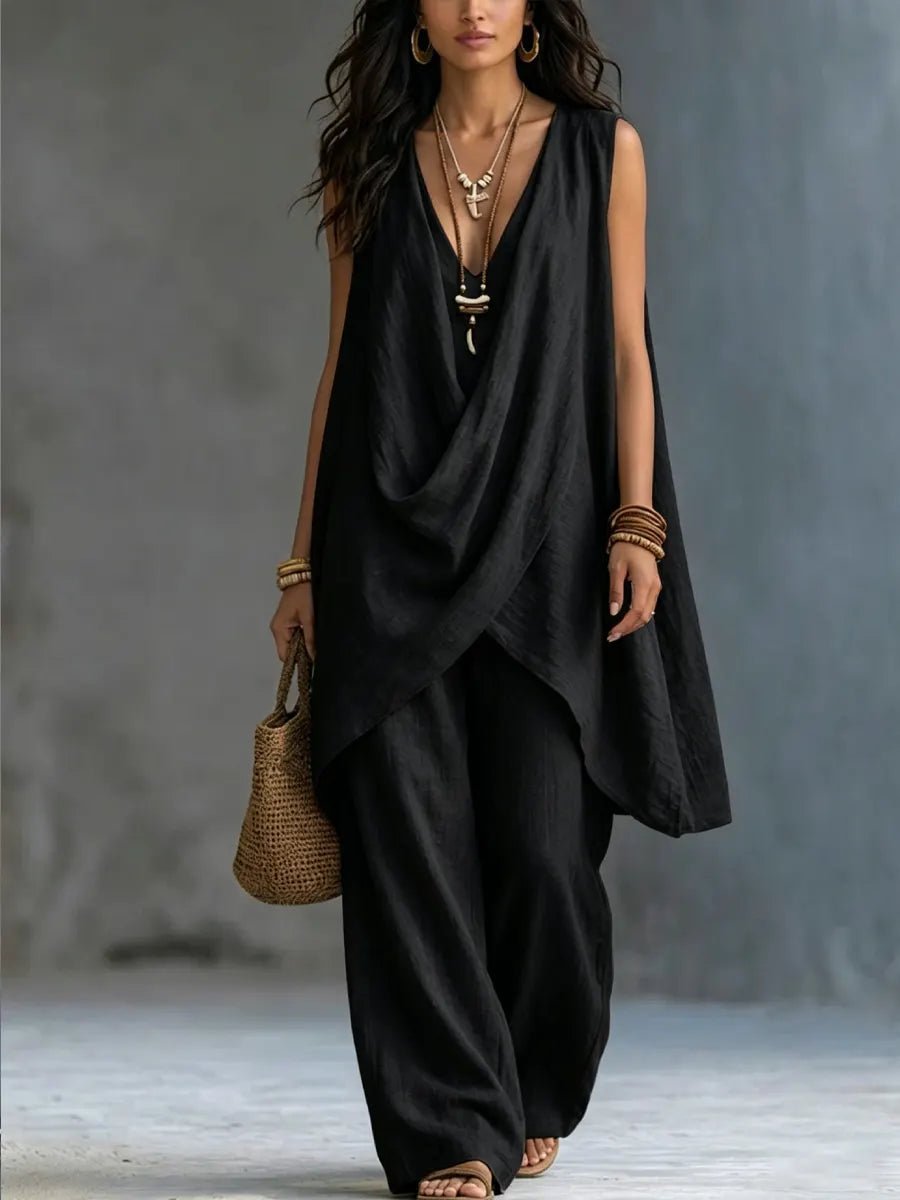 Helena | Draped Two-Piece Set Front