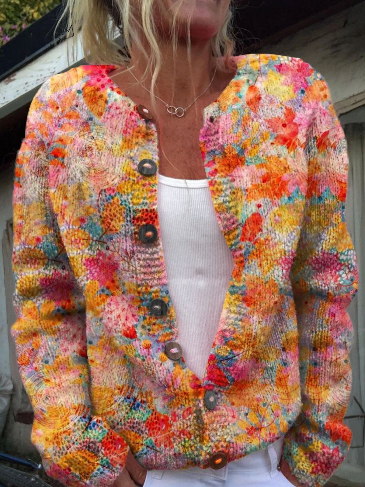 Helena™ | Vintage Knit Cardigan Sweater Hero