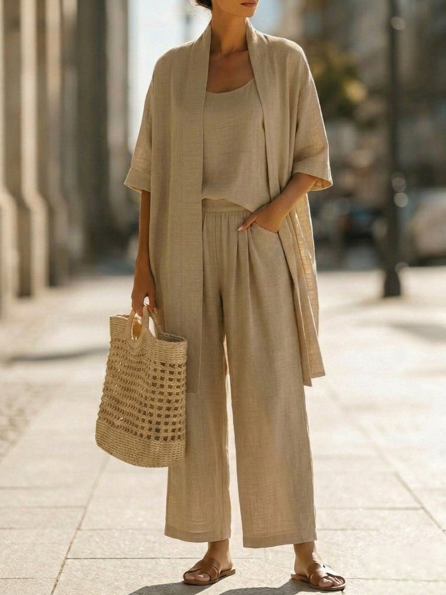 Isa | Effortlessly Elegant Three-Piece Set Back