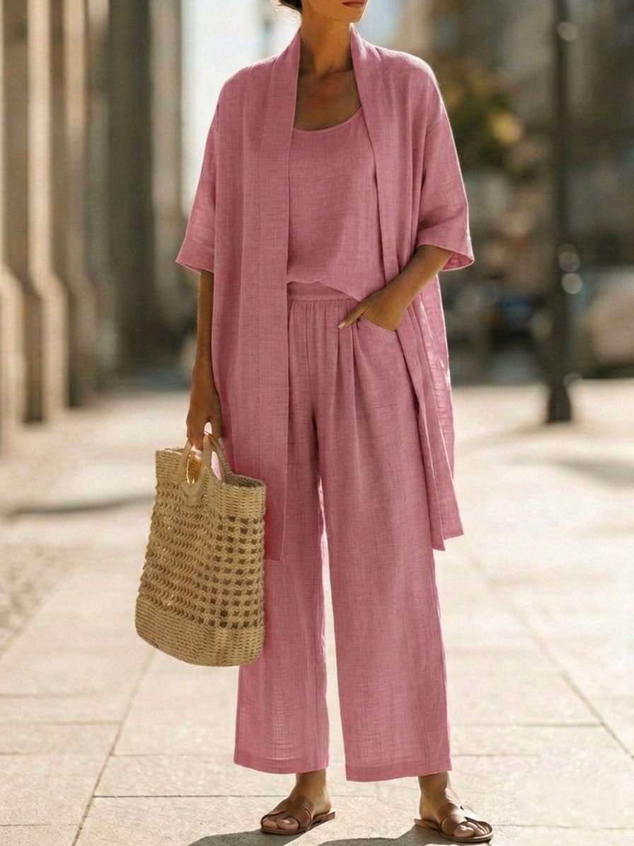 Isa | Effortlessly Elegant Three-Piece Set Detail