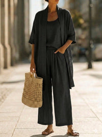 Isa | Effortlessly Elegant Three-Piece Set Side