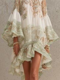 Isabella | Ruffle Hem Mini Dress for Women Back