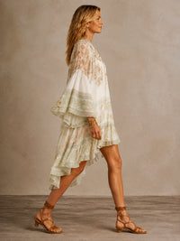 Isabella | Ruffle Hem Mini Dress for Women Front