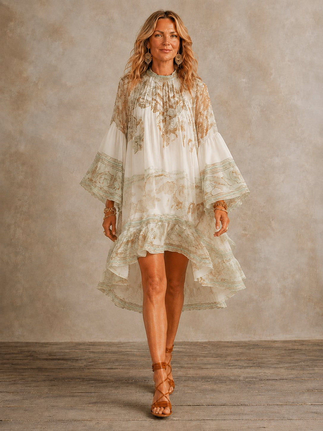 Isabella | Ruffle Hem Mini Dress for Women Hero