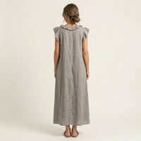 Josette | Ruffle V-Neck Maxi Dress Front