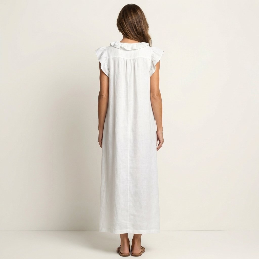 Josette | Ruffle V-Neck Maxi Dress View 12