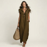 Josette | Ruffle V-Neck Maxi Dress View 14